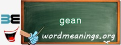WordMeaning blackboard for gean